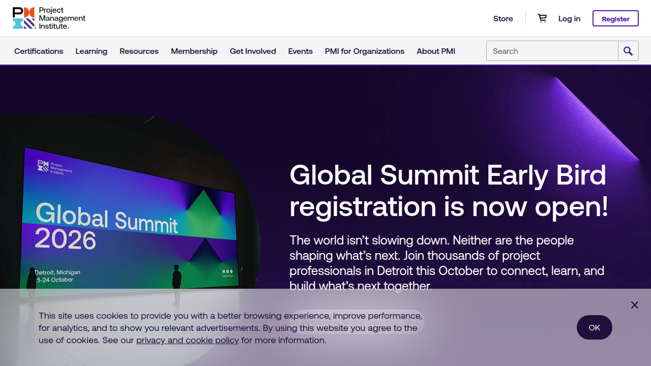 The homepage of PMI (Project Management Institute), a leading authority on project management research, often cited for studies on communication and project success.