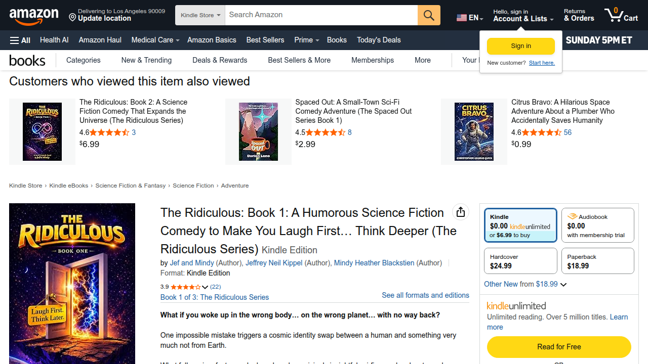 The product page for the book 'Ridiculous' on Amazon, illustrating a resource for sparking team discussion.