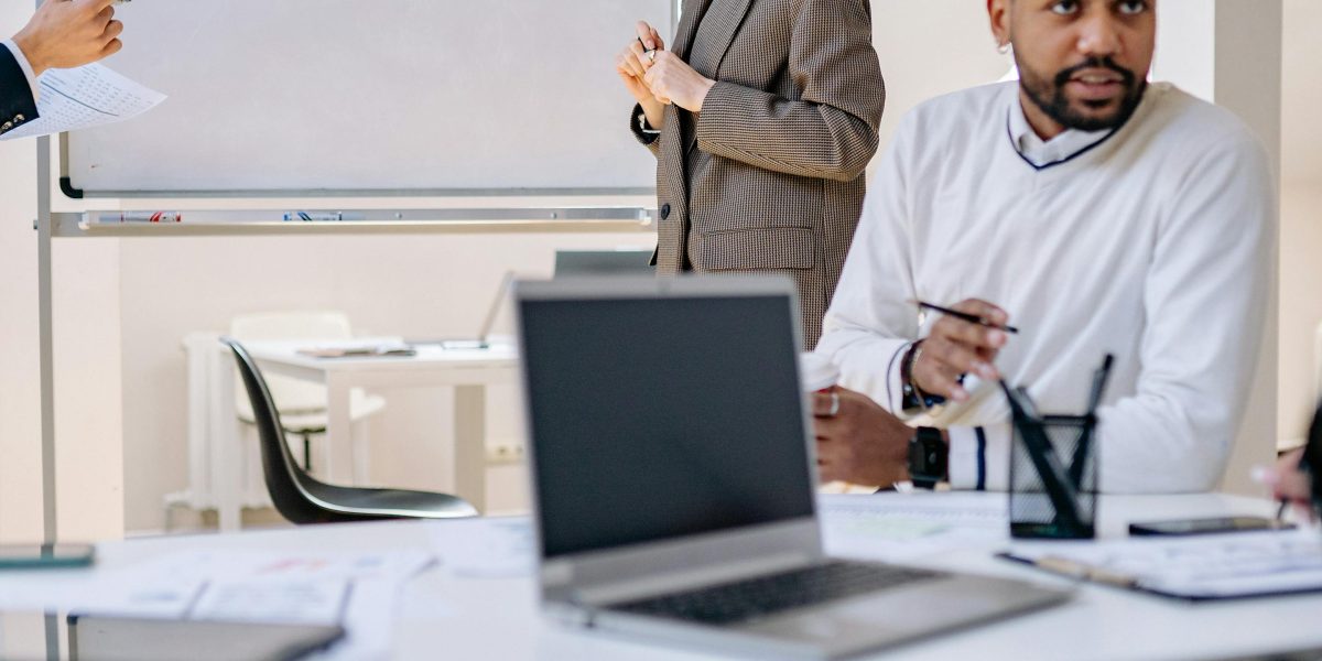 A team diligently planning a project or activity, reflecting the importance of preparation.
