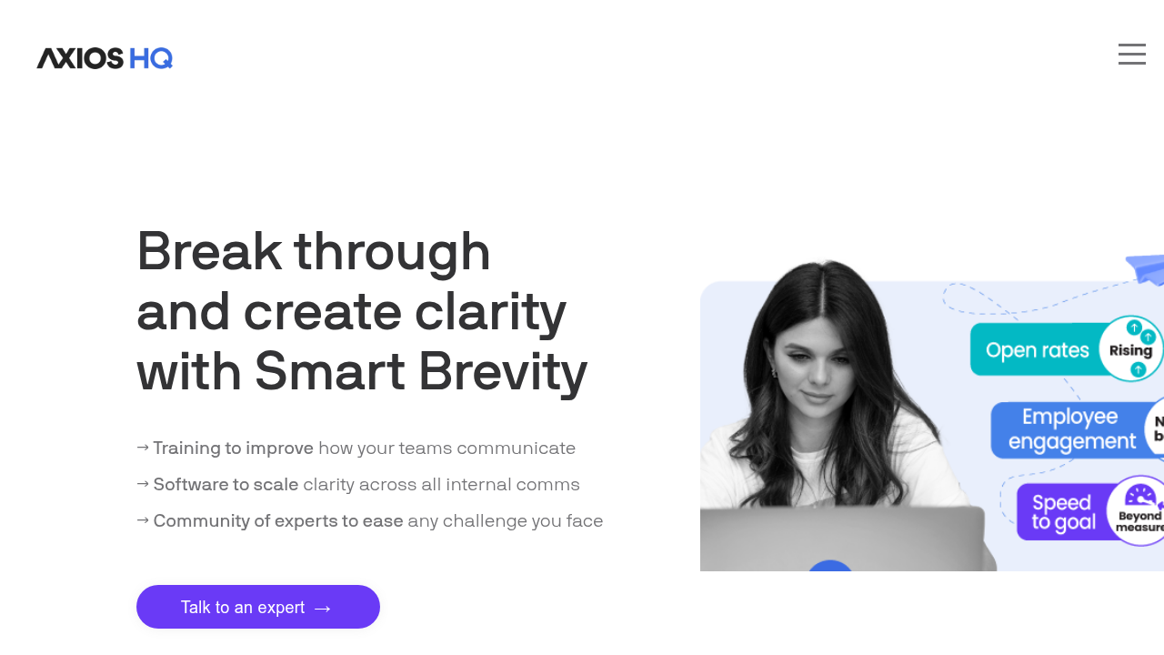Axios HQ provides tools for clear communication, highlighting research on leadership's communication effectiveness perception gap.