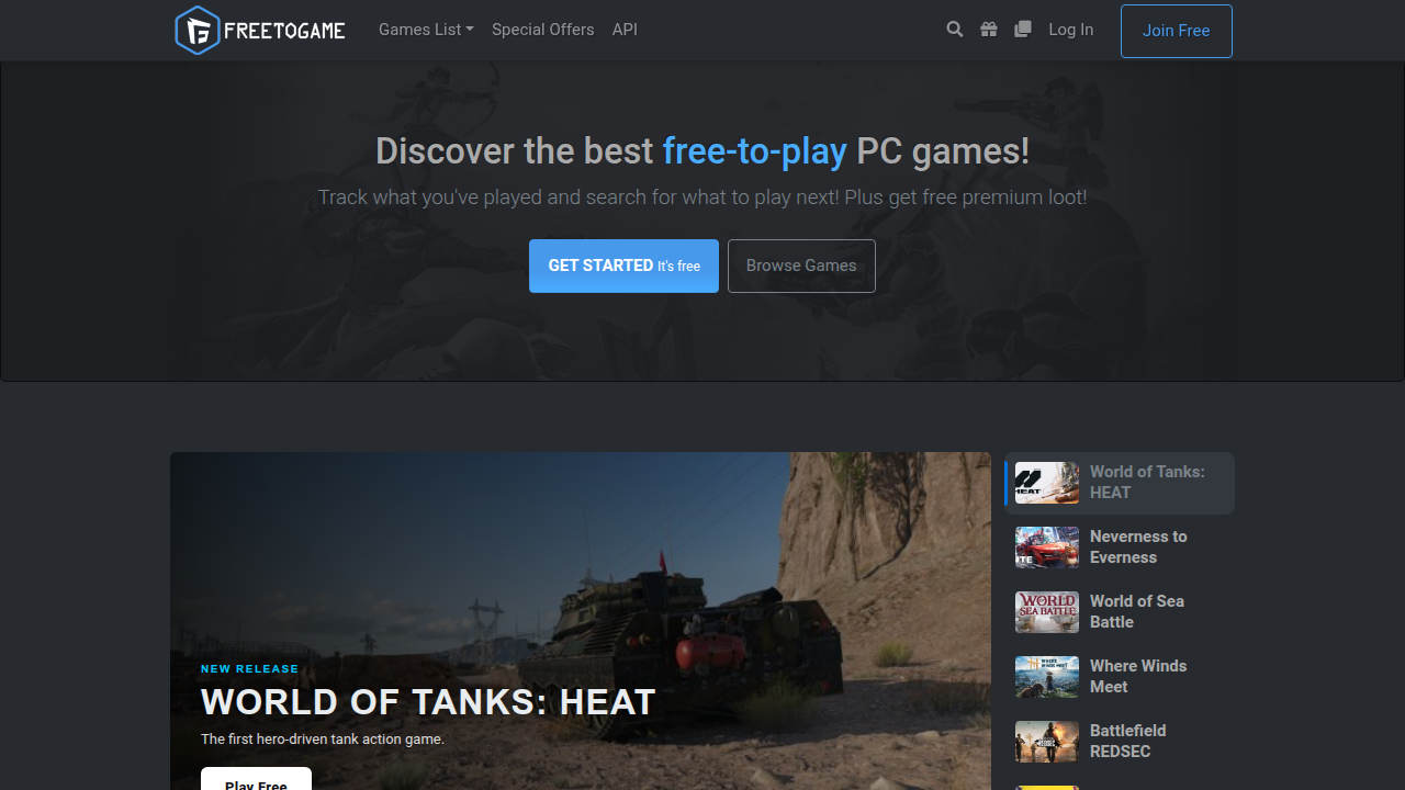 A website dedicated to listing free-to-play browser games, offering various options for online team activities.