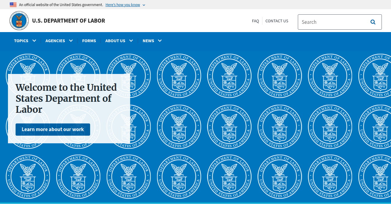 The U.S. Department of Labor's website, a resource for understanding the importance of teamwork in the workplace.